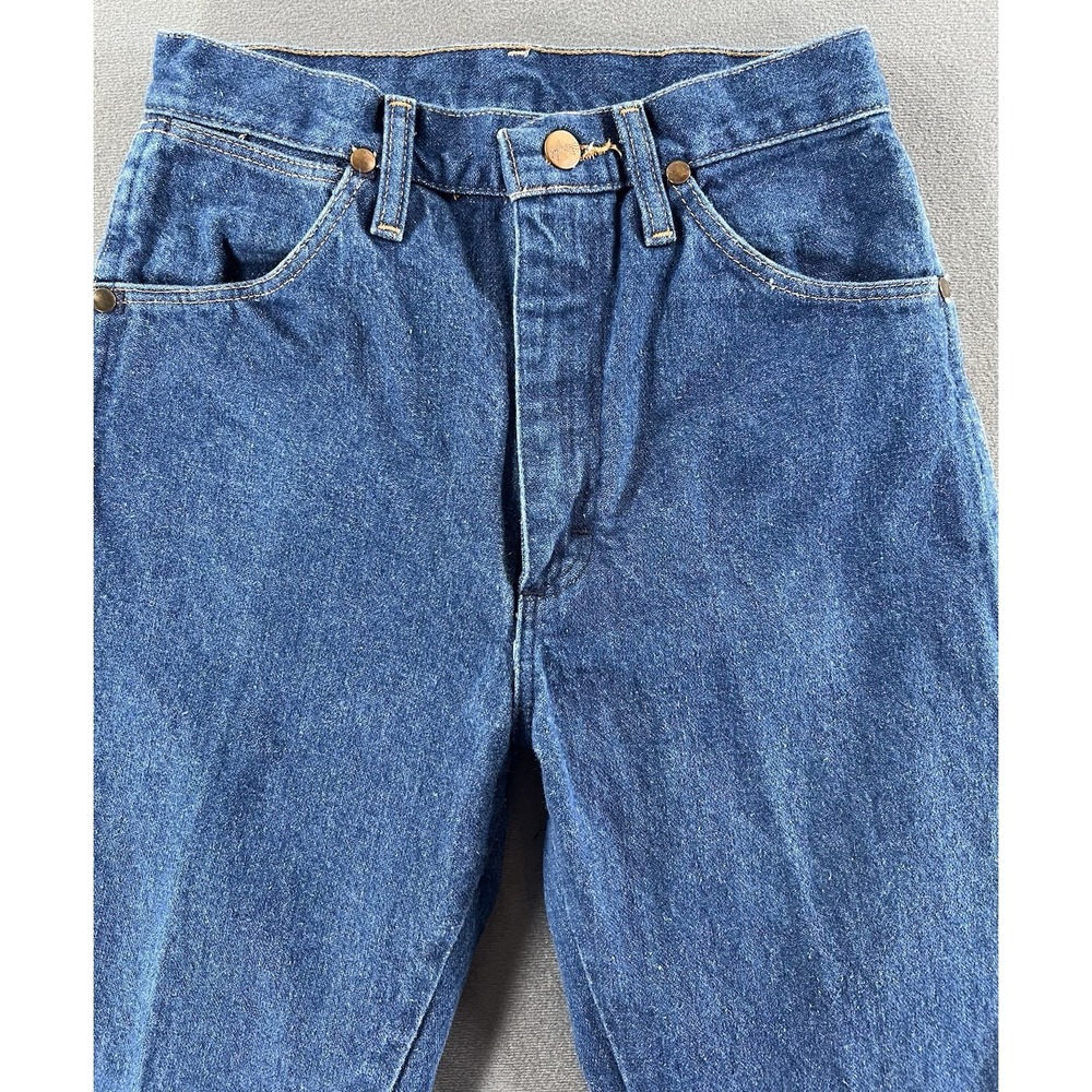 Vintage Wrangler USA Made Jeans Women Jrs. Size 1 x 32 High Rise Straight Leg - Picture 4 of 12